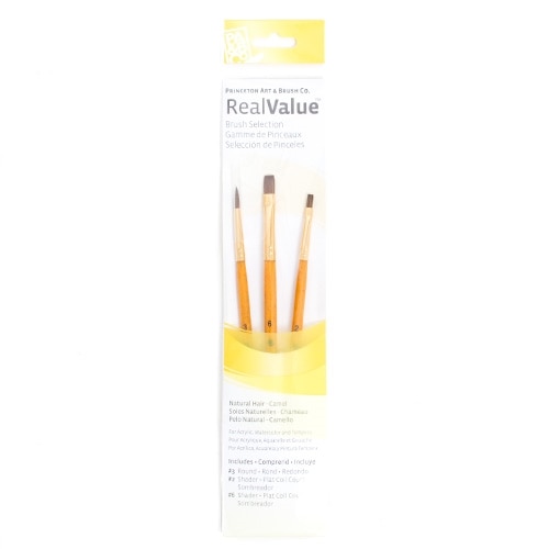 Princeton, Camel, Bristle Brush, Shader, 3 pack